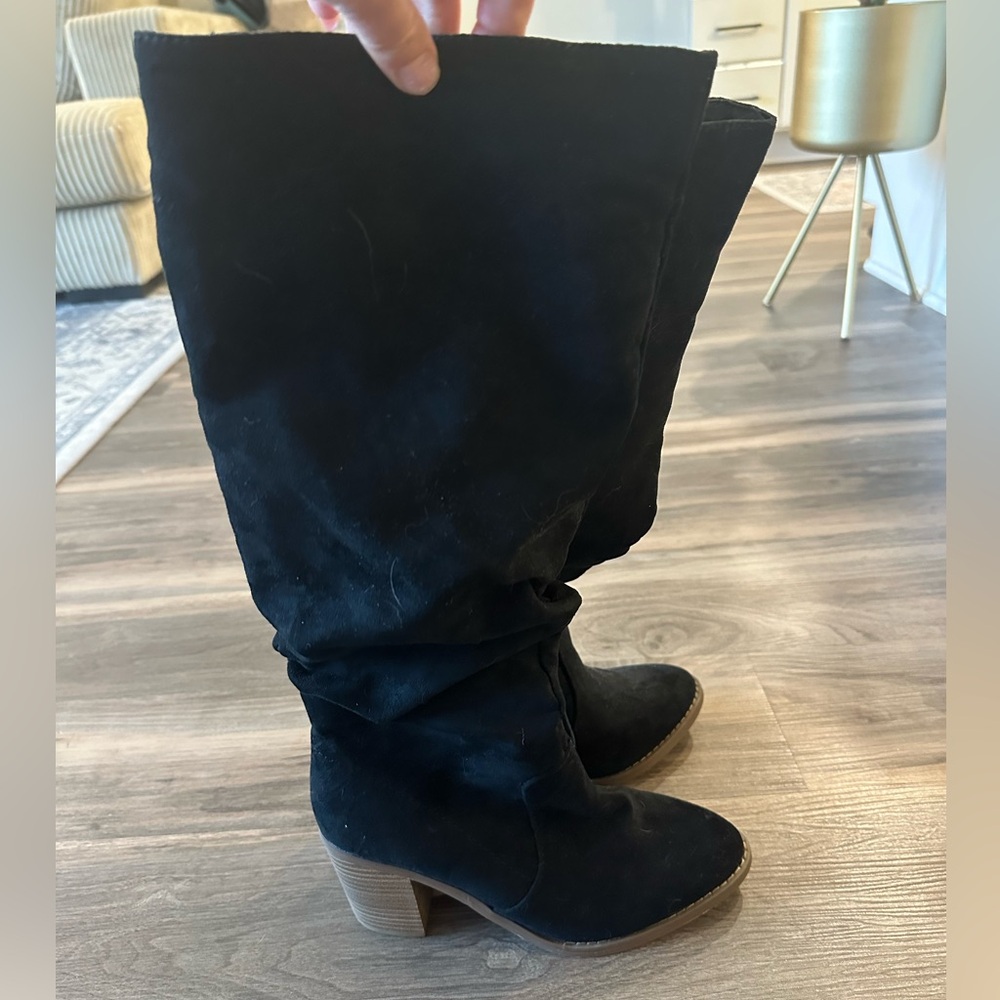 Knee High Ruched Boots
